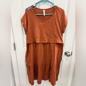 Latched mama tiered dress